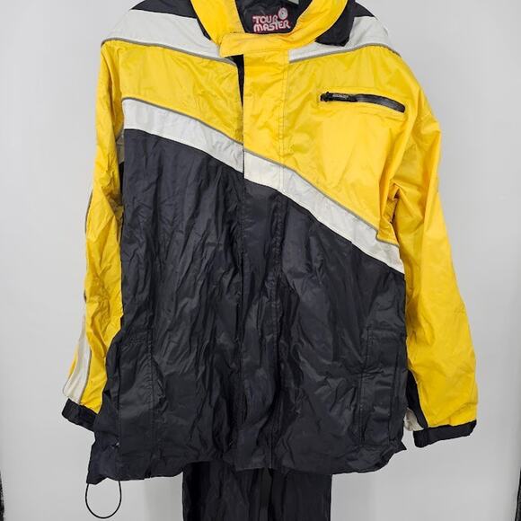 Tourmaster Defender Men’s XL Hi-Vis Rainsuit Jacket Pants Motorcycle Rain Gear - Picture 2 of 15